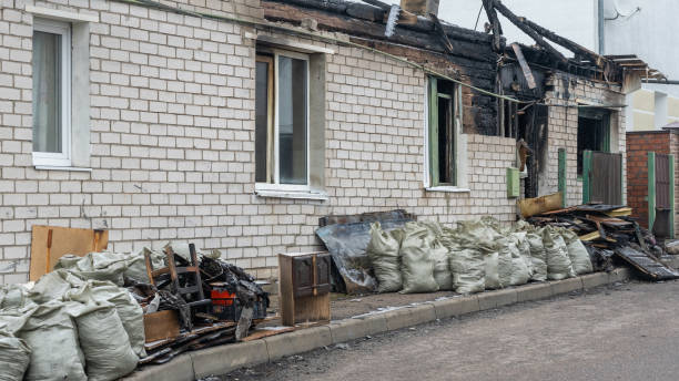 Professional Fire Damage Removal technician working in McLean, TX